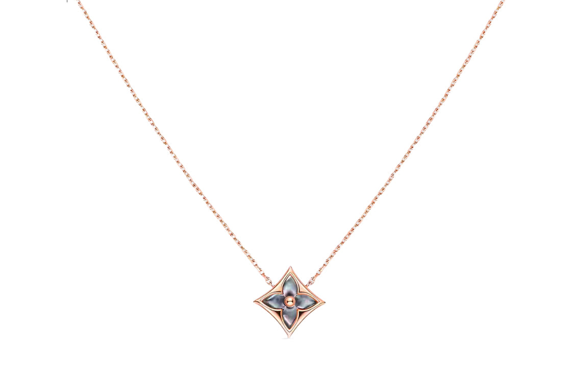 LOUIS VUITTON Color Blossom Star Pendant Pink Gold And Grey Mother-of-pearl
