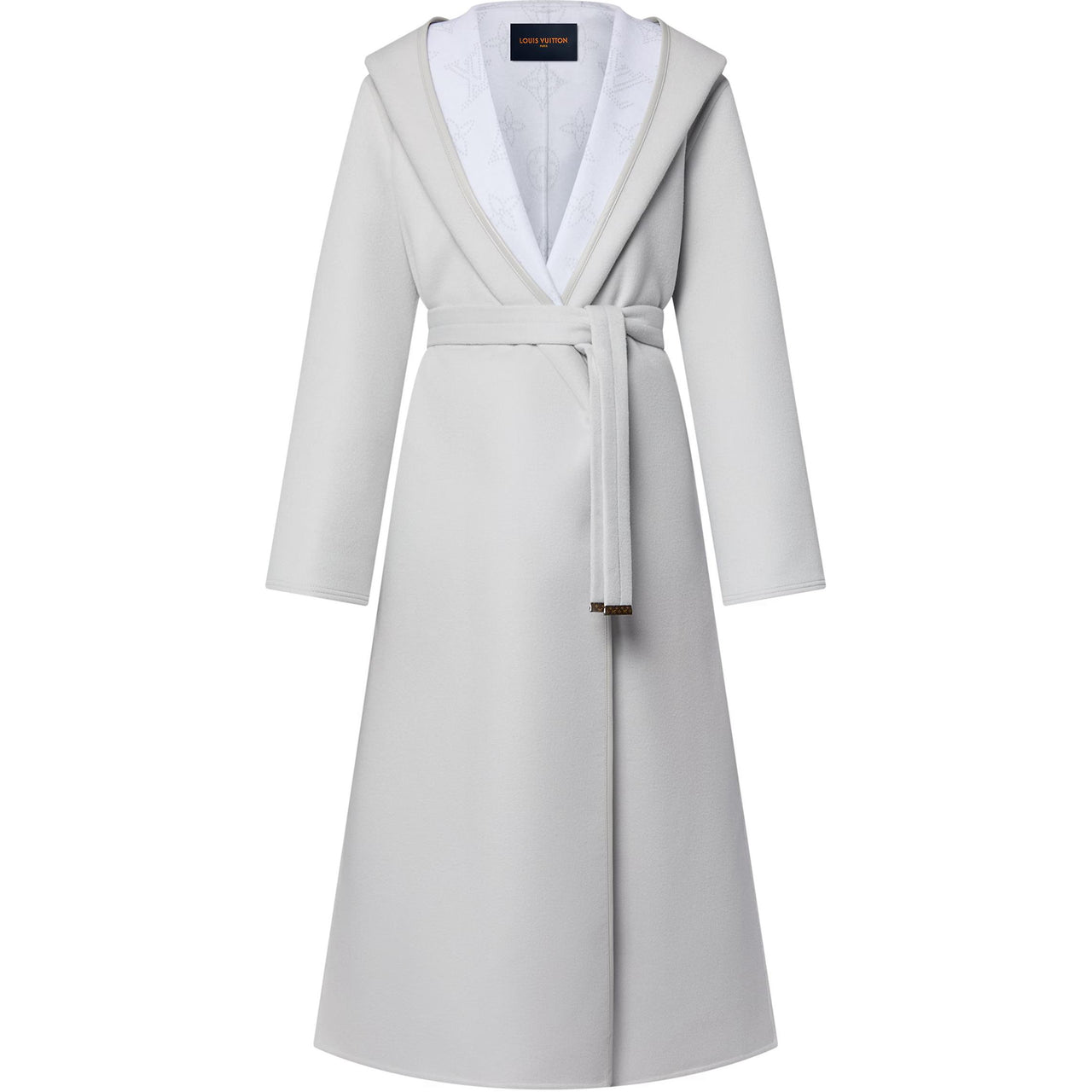 LOUIS VUITTON Reversible Signature Hooded Wrap Coat
