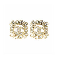 CHANEL Stud Earrings Women's Gold