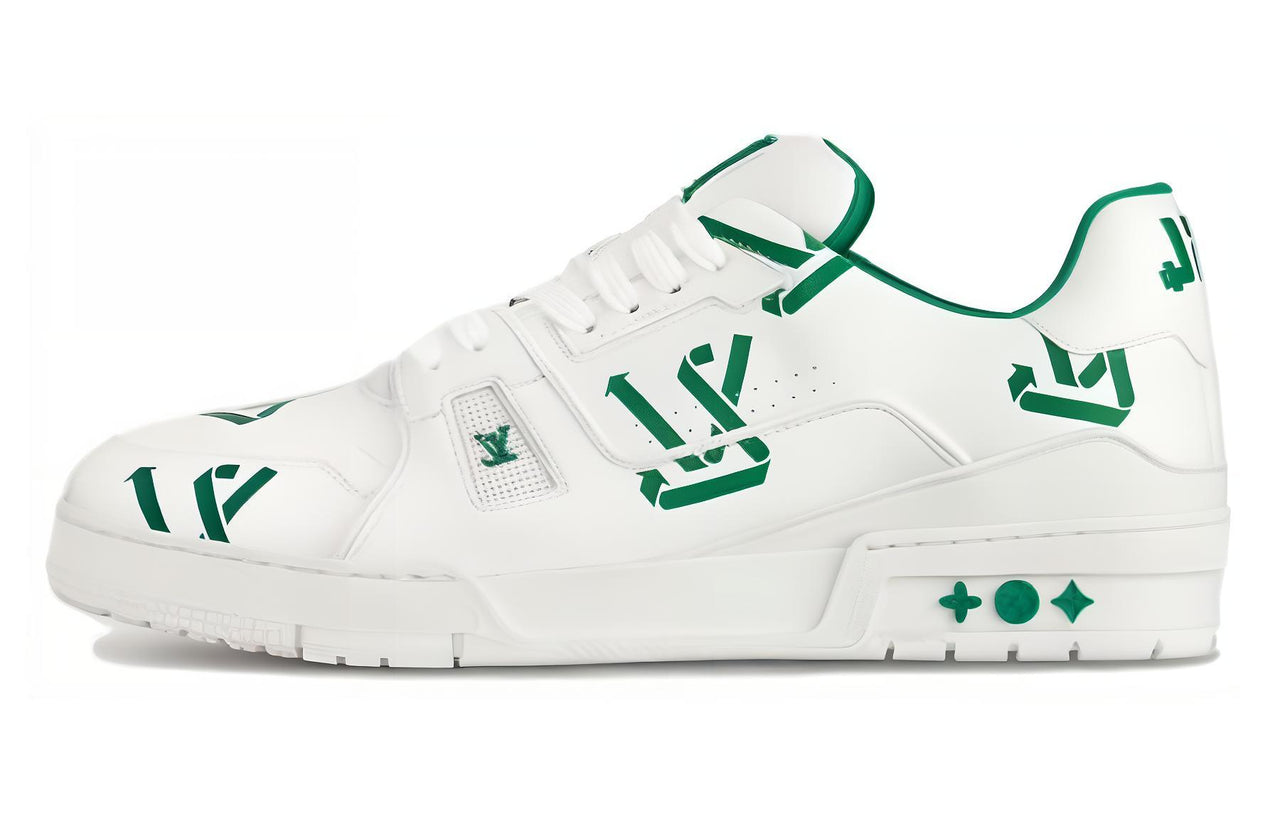 LOUIS VUITTON Lv Trainer Sneakers 'White Green'