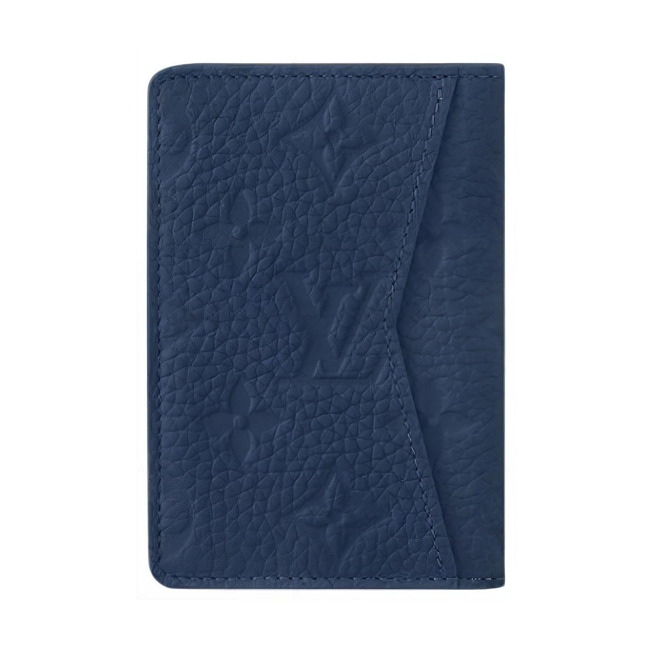 LOUIS VUITTON Leather Card Holder Men's Blue
