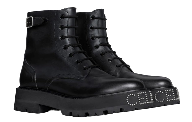 CELINE Bulky Ankle Boots Platform Men's Black