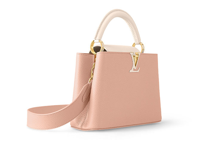 LOUIS VUITTON Capucines Taurillon Leather Capusin Shoulder Crossbody Handbag Small Size Women's Pink