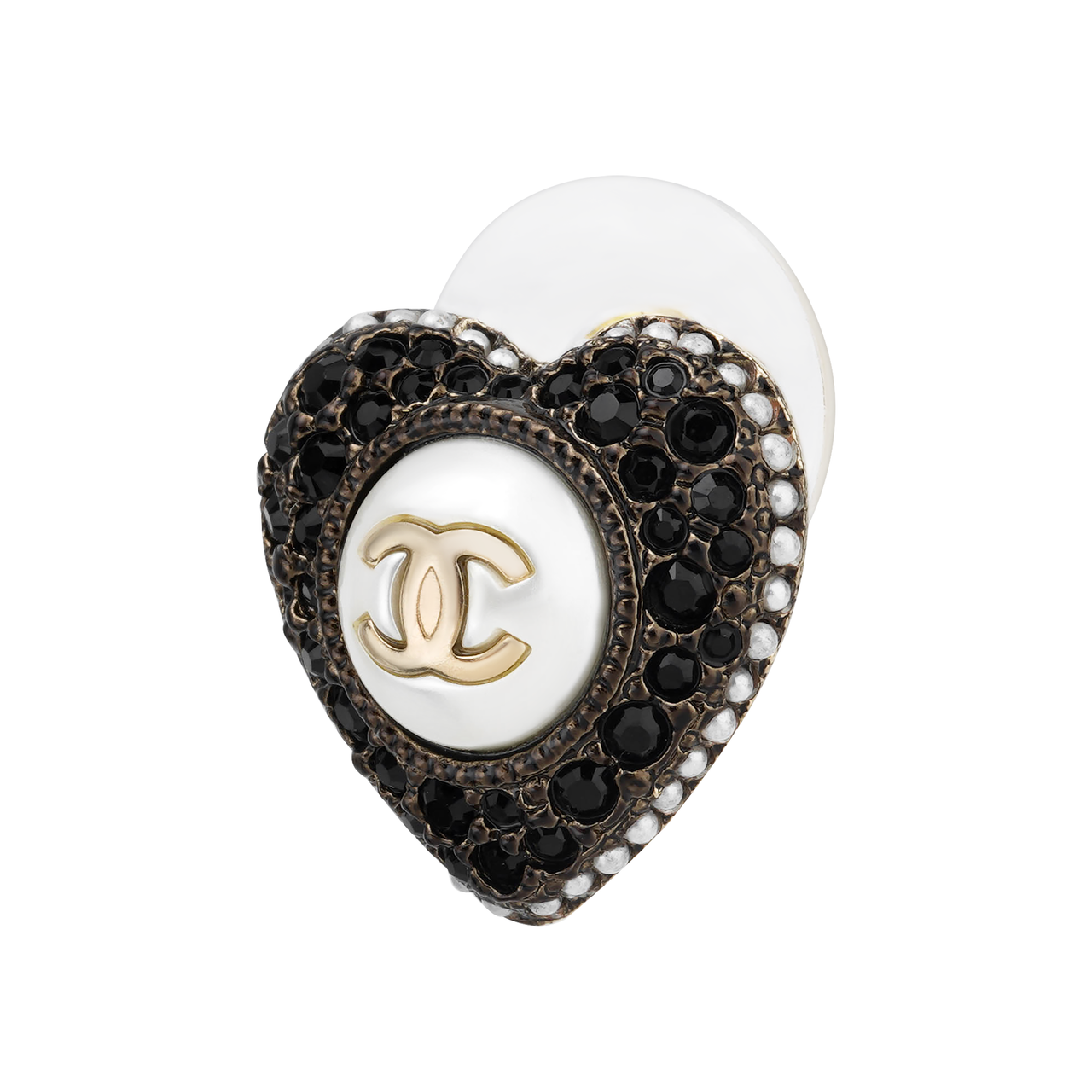 CHANEL Stud Earrings Women's Gold
