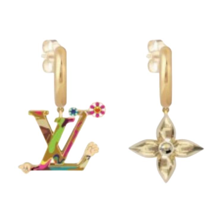 LOUIS VUITTON Lv X Tm Superflat Earrings