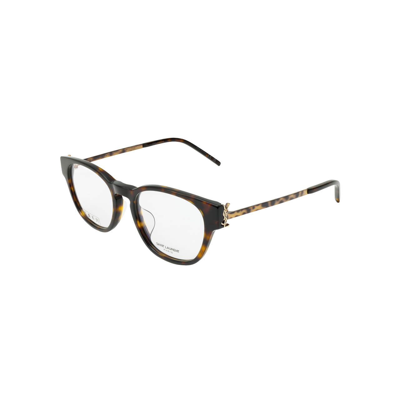 SAINT LAURENT Plate Frame Irregular Shape Eyeglass Frames Women's Tortoiseshell
