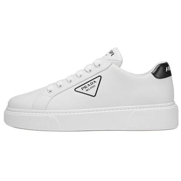 PRADA Low Top Skateboard Shoes Women's White