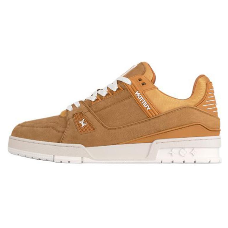 LOUIS VUITTON Trainer Low-Top Skateboard Shoes Unisex Orange