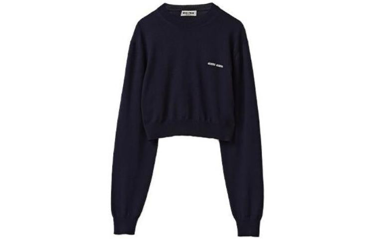 MIU MIU Crewneck Cropped Jumper