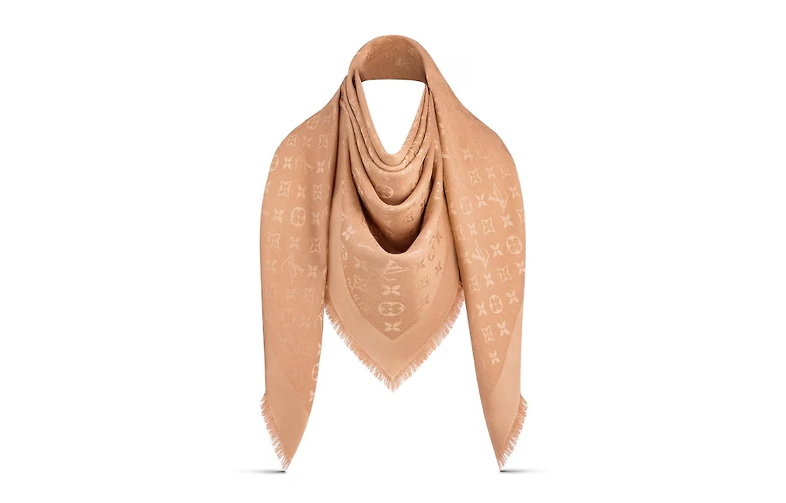 LOUIS VUITTON Knit Scarves Unisex Coffee
