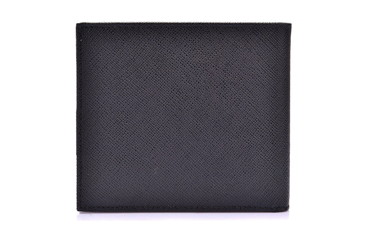 PRADA Calfskin Wallet Men's Black