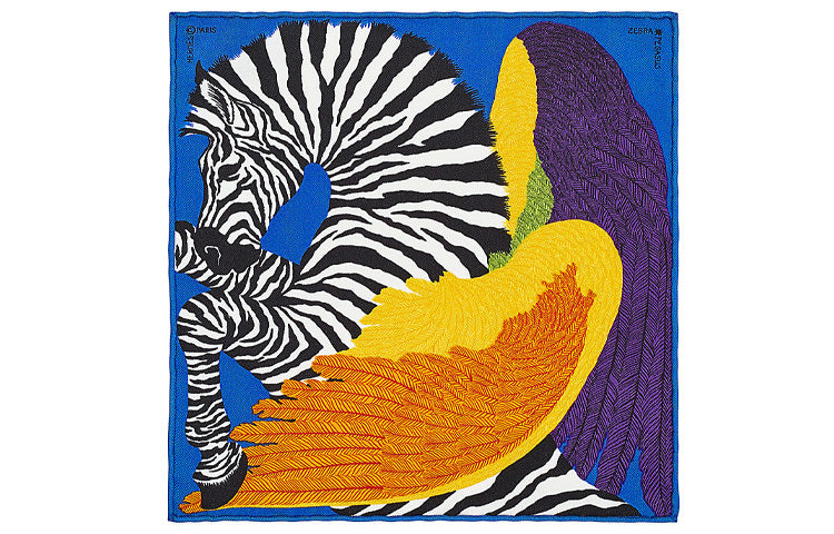 HERMES Silk Scarves Women's Blue