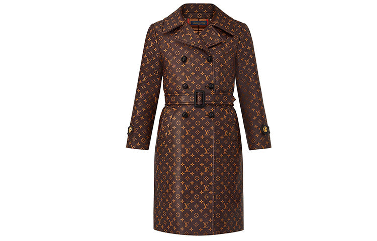 LOUIS VUITTON Trench Coat Women's Umber