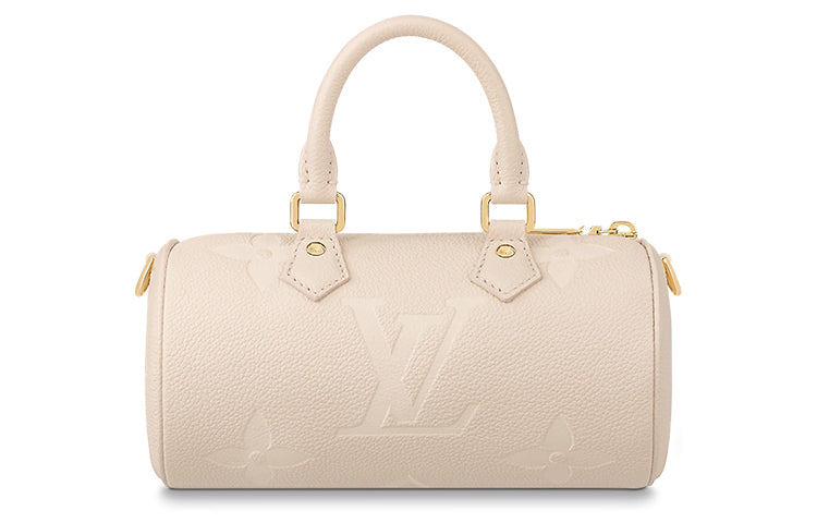 LOUIS VUITTON Bb Papillon Embossed Creme Beige