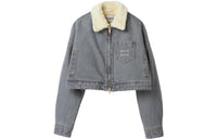 MIU MIU Shearling collar Denim Jacket