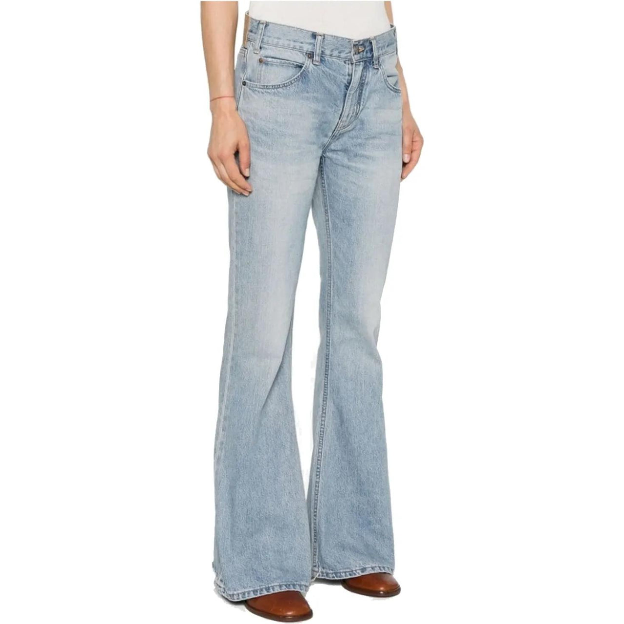CELINE Logo Patch Flared Jeans