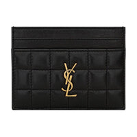 SAINT LAURENT Sheepskin Card Holder Women's Black