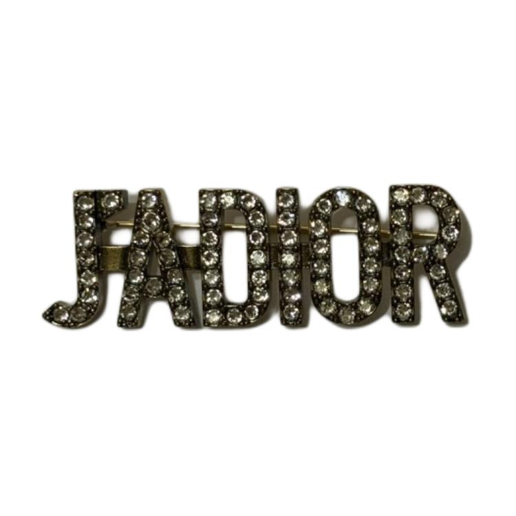 DIOR Swarovski Crystal Brooches Unisex Gold
