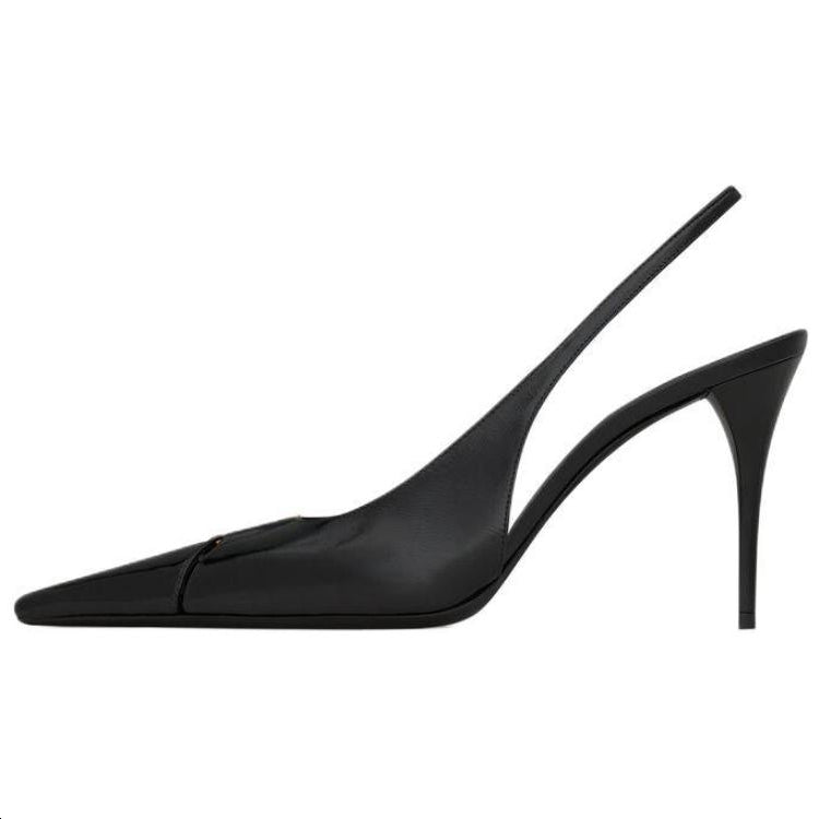 SAINT LAURENT Babylone Slim Heel High Heels 9cm Women's Black
