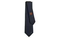 HERMES Mulberry Silk Ties Unisex Black