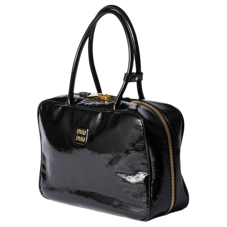 MIU MIU Sheepskin Handbag Women's Black