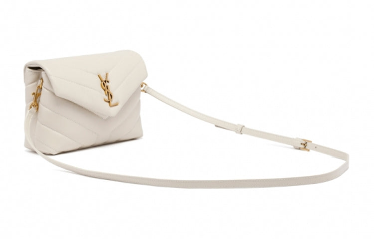 SAINT LAURENT LouLou Toy Logo Plaque Shoulder Bag