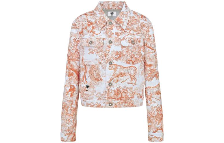 DIOR FW22 Denim Jacket Women's Orange