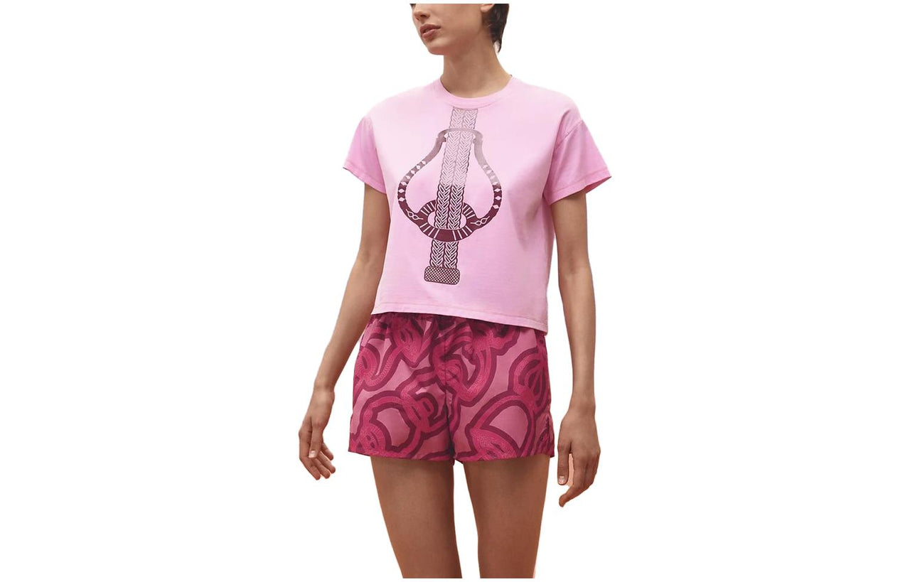 HERMES T-Shirts Women's Pink