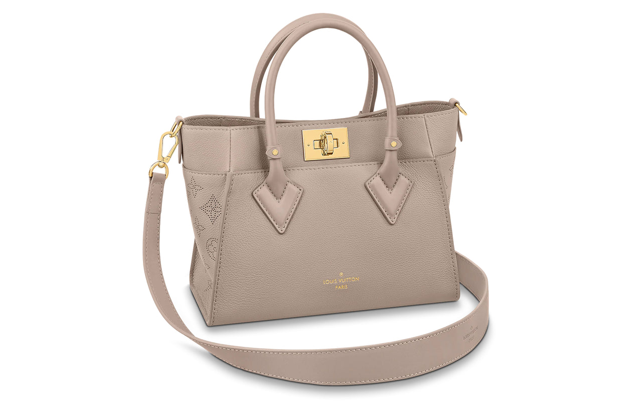 LOUIS VUITTON On My Side Calfskin Shoulder Bag Crossbody Bag Handbag Small Size Women's Gray