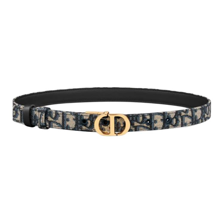 DIOR Cow Leather Leather Belts Unisex Black Width: 2CM