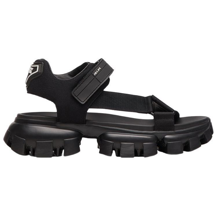 PRADA Cloudbust Thunder Sandal Black Nylon