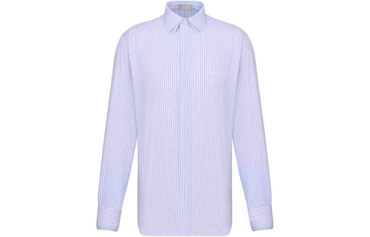 DIOR Homme Striped Collared Long Sleeve Shirt