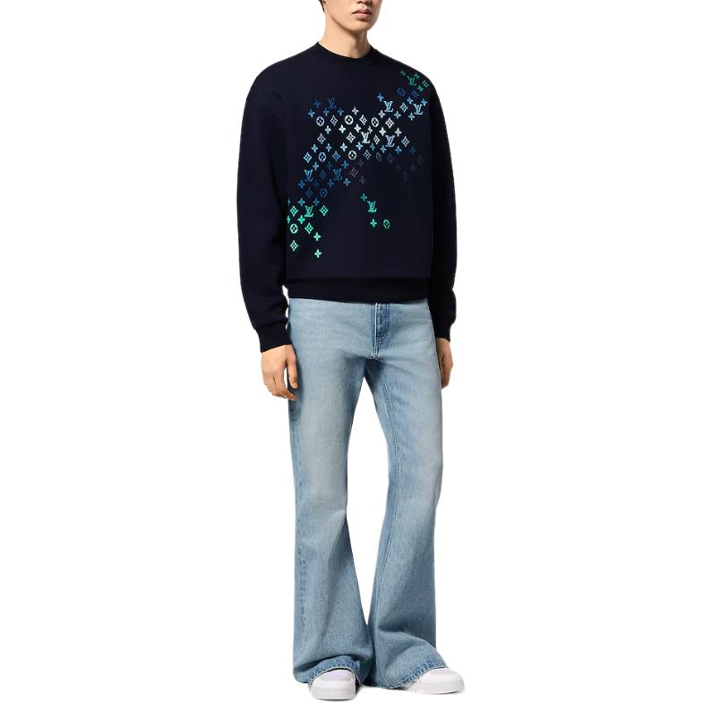 LOUIS VUITTON 1AFVIV Embroidered Cotton Sweatshirt