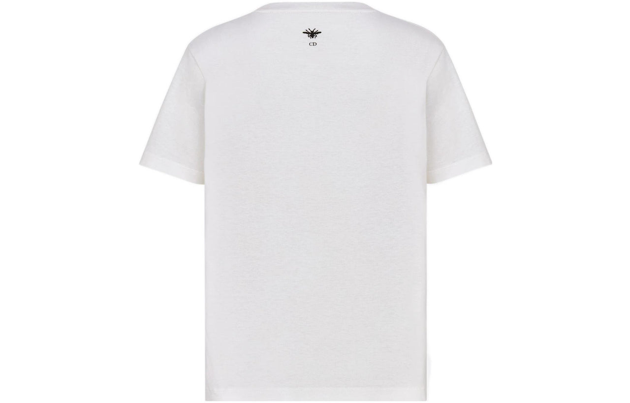DIOR SS22 Drop Shoulder Sleeve T-Shirt Women's Ecru