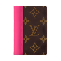 LOUIS VUITTON Coated Canvas Card Holder Men's Pink & Brown