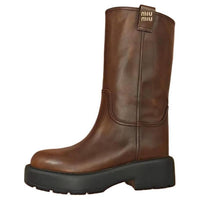 MIU MIU Ankle Boots Women's Brown