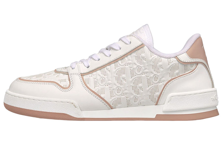 DIOR One White And Nude DIOR Oblique Perforated Calfskin Women's