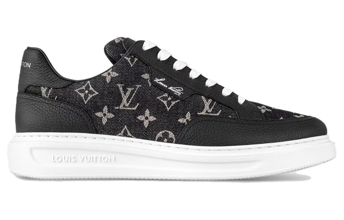 LOUIS VUITTON Beverly Hills Low-Top Skateboard Shoes Men's Black