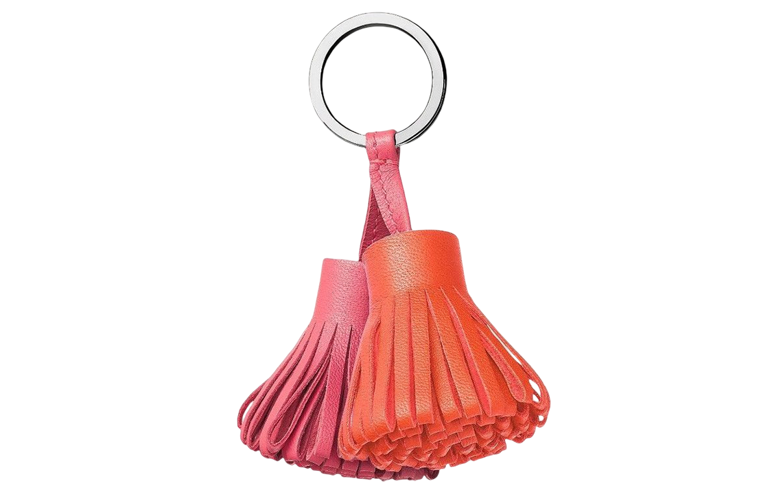 HERMES Keychain Unisex Orange/Pink Orange