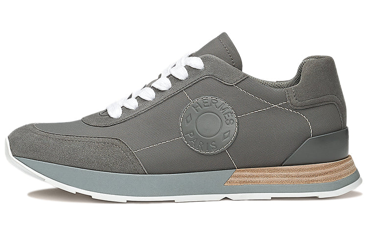 HERMES Drive Low-Top Casual Shoes Women's Ash Gray