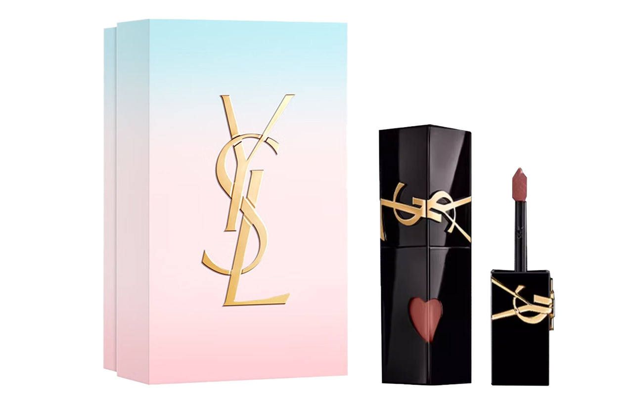 SAINT LAURENT Twilight Daybreak Mirror Finish Black Tube Liquid Lipstick Dewy Easy to Blend Hydrating Nourishing 5.5ml