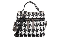 DIOR Lady Dior Cow Leather Crossbody One Shoulder Handbags Extra Mini Women's Black/White