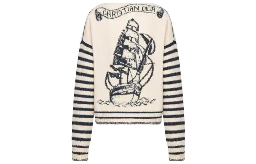 DIOR FW22 Cashmere Sweater Women's Beige