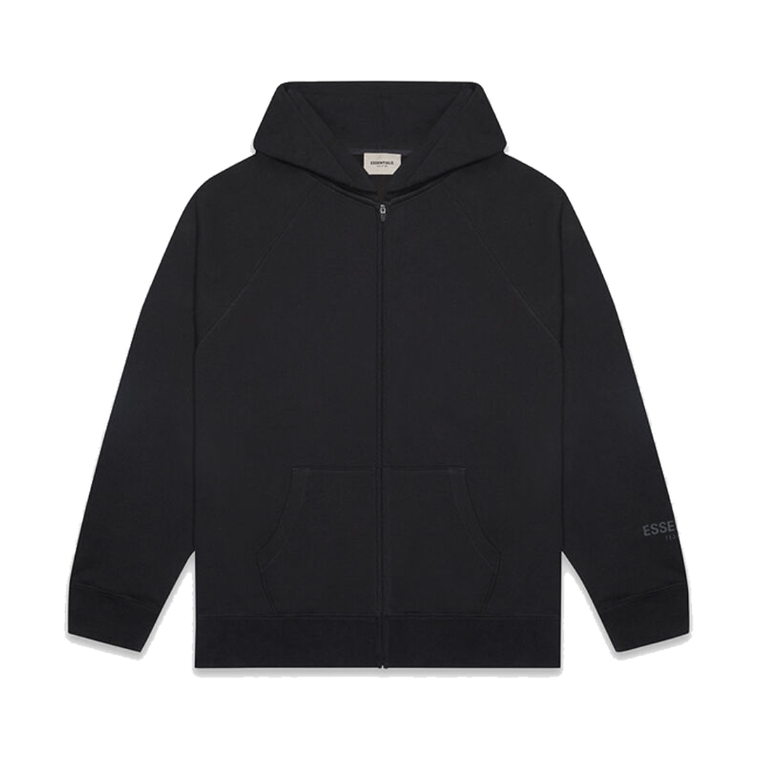 Fear of God Essentials Full Zip Hoodie 'Black' 0192250500183001