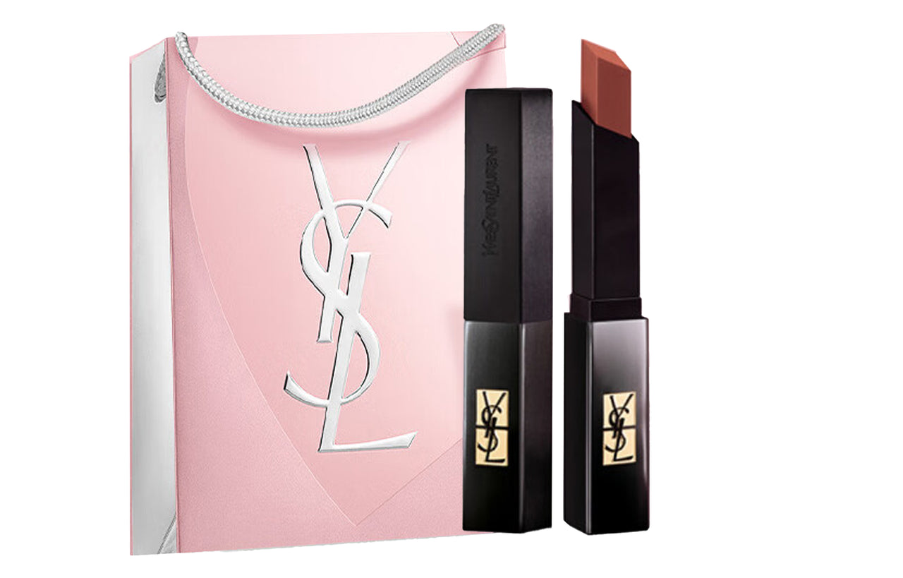 SAINT LAURENT 520 Limited Small Black Stripes Thin Tube Box Lipsticks Matte Matte Easy To Color