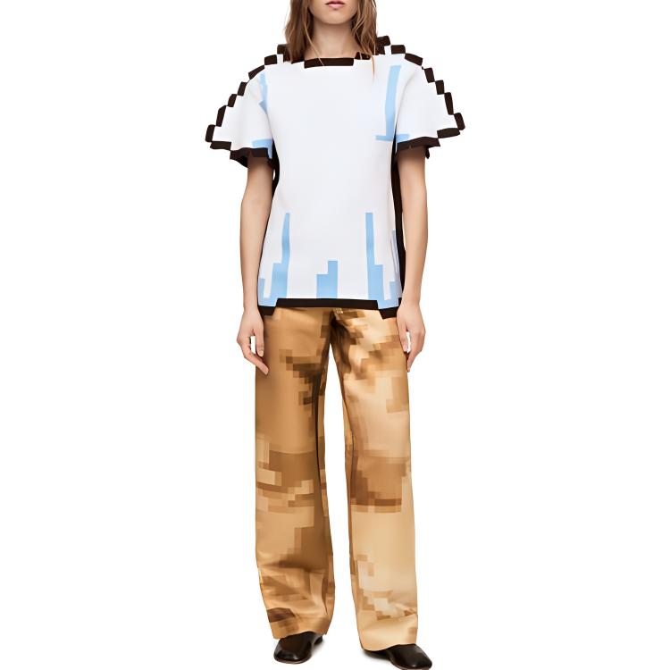 LOEWE Pixel Collection Regular T Shirt Women's White
