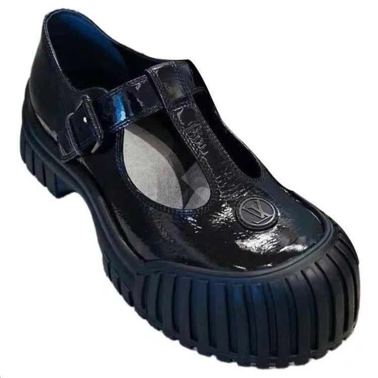 LOUIS VUITTON Ruby Platform Mary Jane Shoes Women's Black