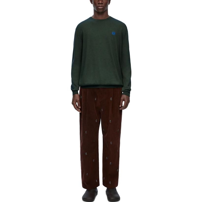 LOEWE SS24 Sweater Men's Dark Khaki Green