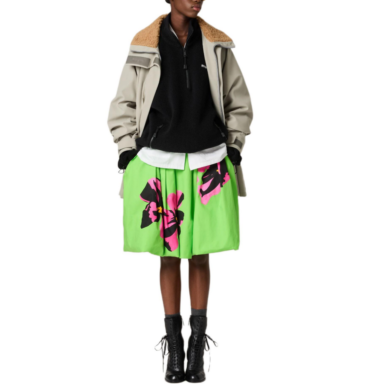 MIU MIU FW24 Jackets Coats Women's Steel Gray