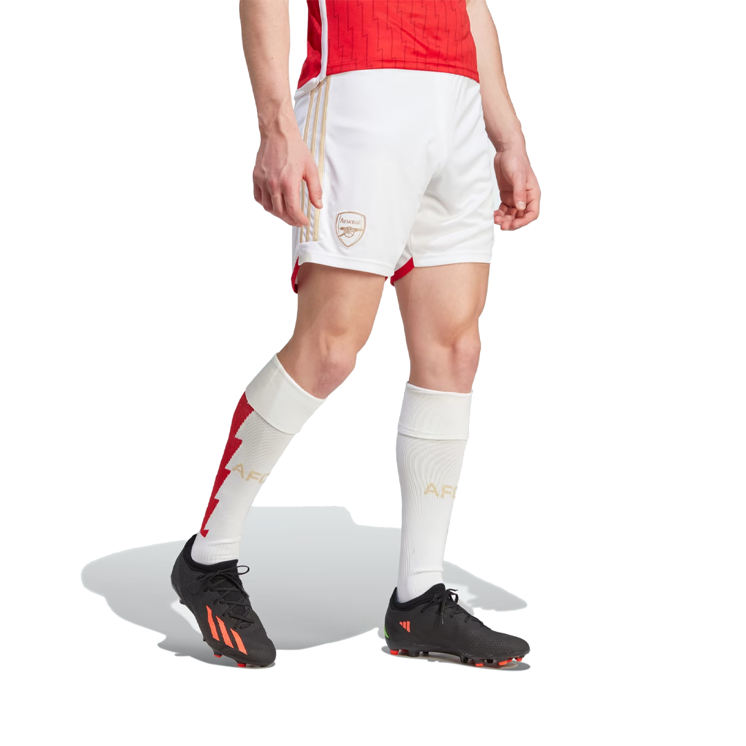 adidas Arsenal 23/24 Home Shorts Asia Sizing 'White Red' HR6924